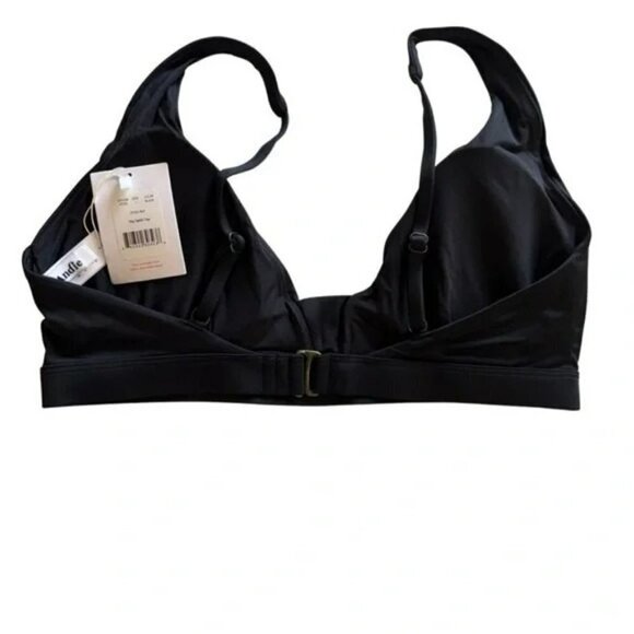 Andie Swim The Tahiti Black Top Eco Nylon Top NWT Large - Picture 6 of 6